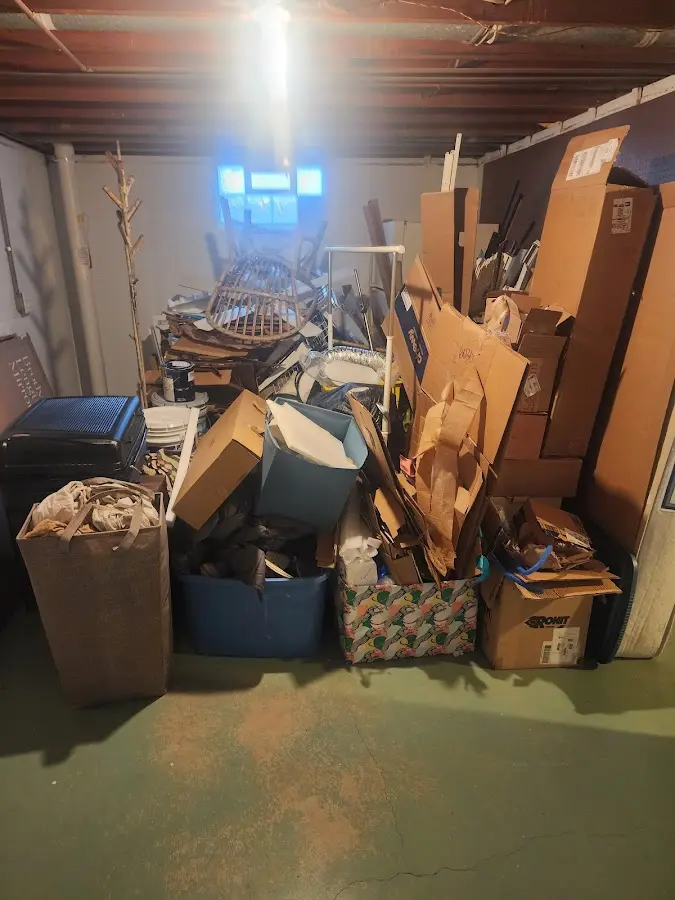 Roll-off dumpster container at job site for 15 Yard Dumpster Rental in Fullerton